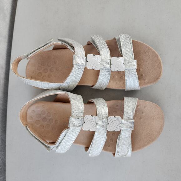 Vionic Sandals Womens Size 7 Enamel Trim Beads Adjustable Straps Amber Pearl - Picture 7 of 11